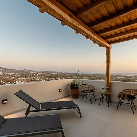 别墅 Eartha Horizon 3br With Private Pool Panoramic Sea Sunset View Naxos City